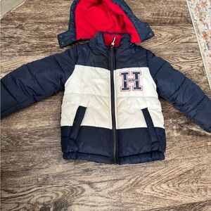 Tommy Hilfiger Kids Puffer Jacket - Navy and White